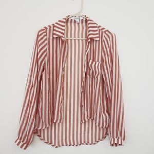 Striped Chiffon Blouse - F21 SZ SM